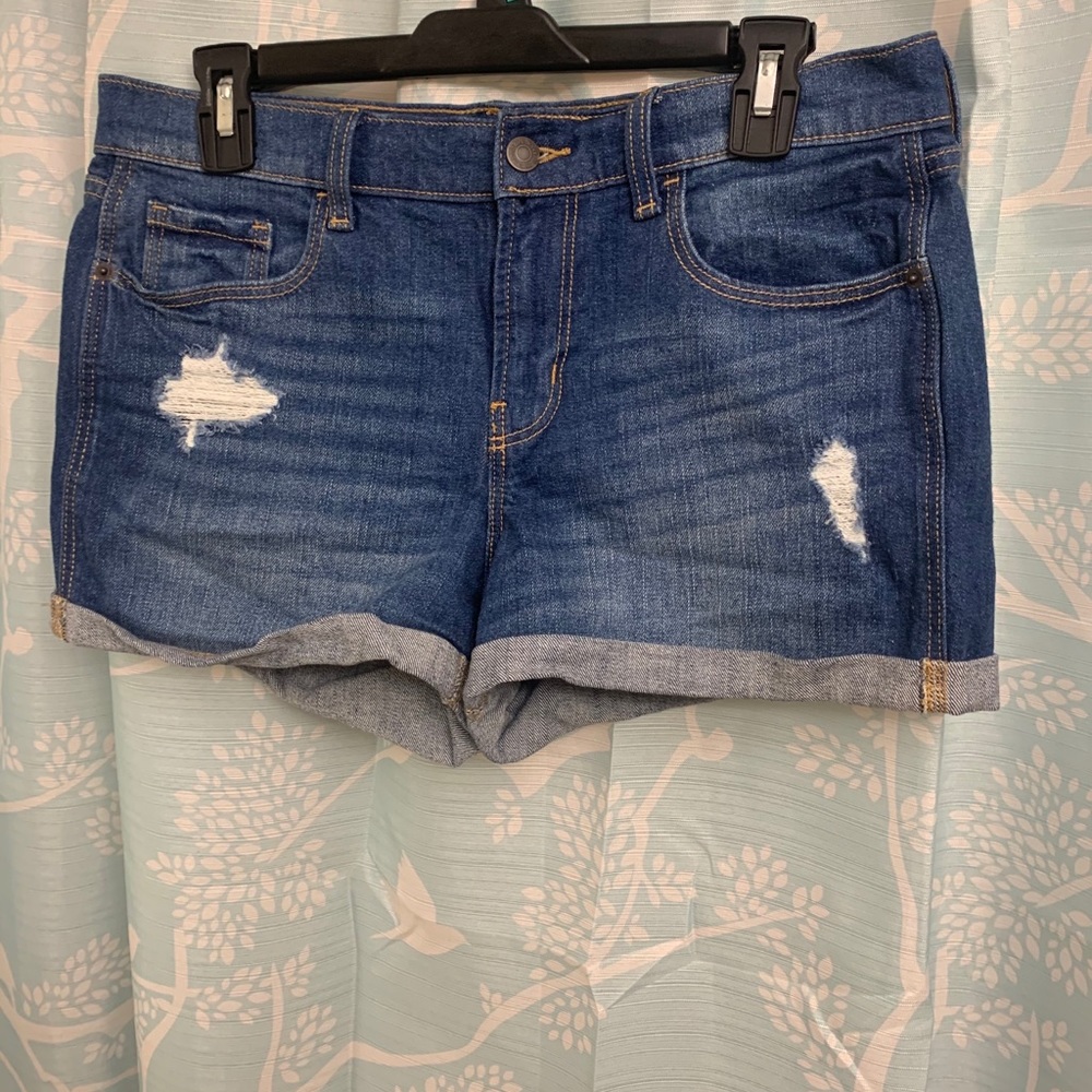 Ripped Jean Shorts